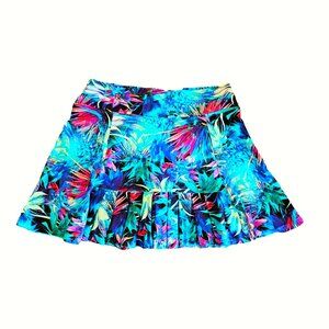 Dona Jo Fitwear- "Flirty" Skort - Large, 10-12 (Dona Jo Size 2)-Blue Tropical